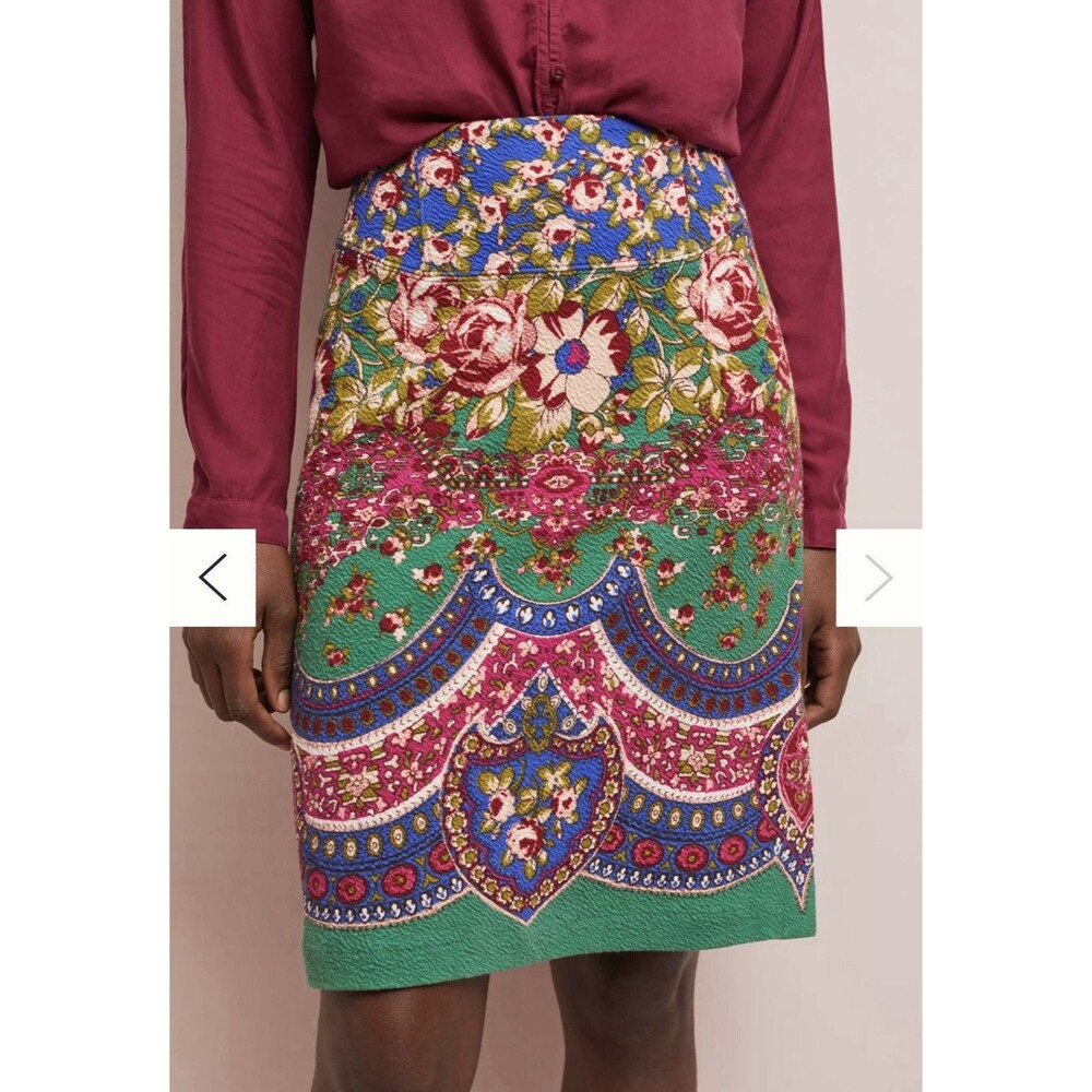 Anthropologie Multicolor Floral Pencil Skirt
